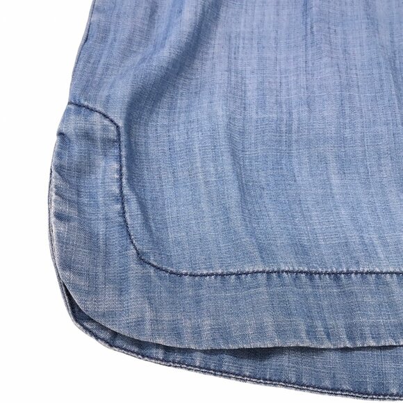 Stylus Tunic Top Mini Dress Women Small Chambray  Casual Spring Summer - Picture 5 of 9